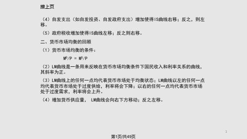 ISLM分析和宏观经济政策