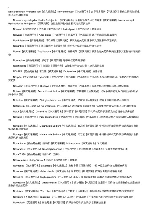 英汉药名关联词典N12b