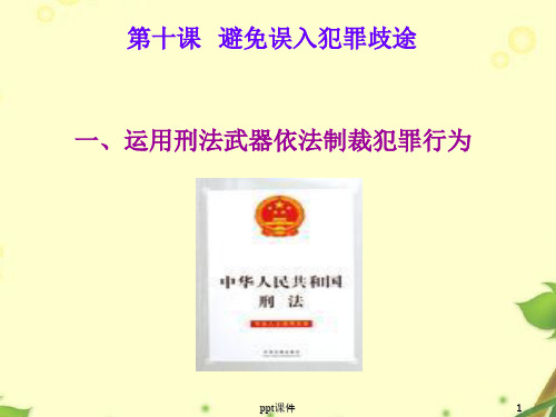 职业道德与法律第十课避免误入犯罪歧途  ppt课件