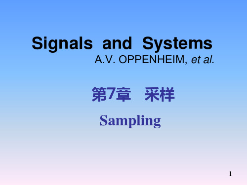 信号与系统(刘树棠译)第七章精品PPT课件