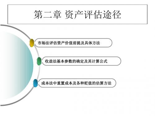 资产评估之资产评估途径培训课件(ppt 36页)