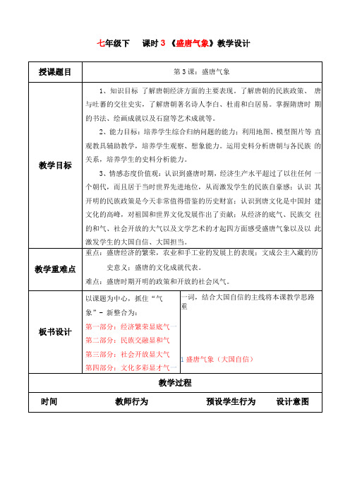 盛唐气象教学设计