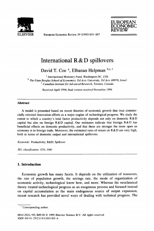 International R&D spillovers