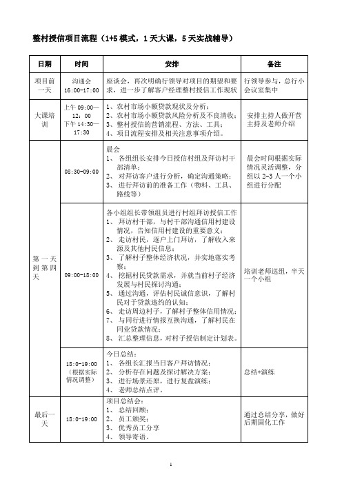 《整村授信项目流程》