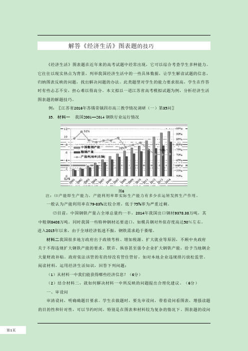 高中政治解答《经济生活》图表题的技巧