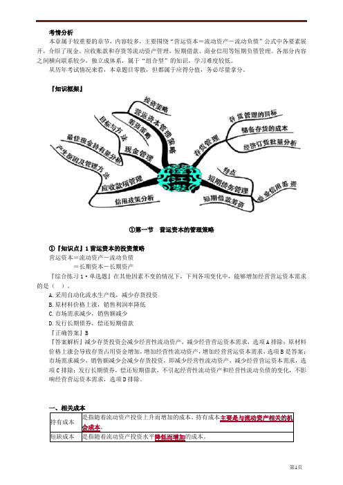 财务成本管理知识点