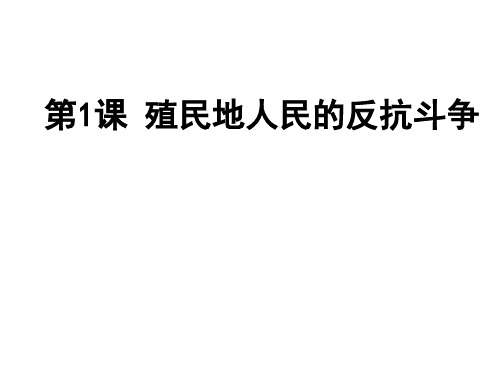 人教部编版九年级历史下册第1课殖民地人民的反抗斗争课件 (共29张PPT)