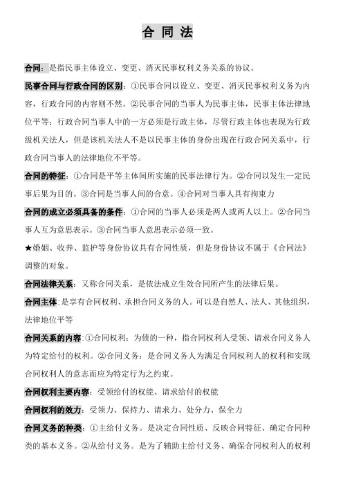 《合同法》自考复习资料已整理