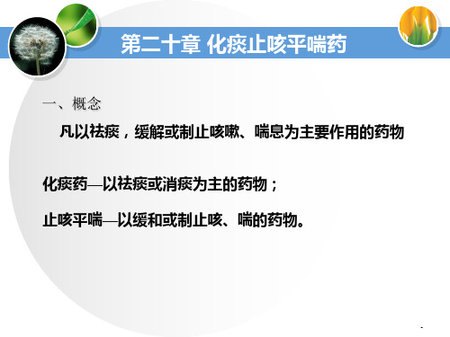 20.化痰止咳平喘药教程PPT课件