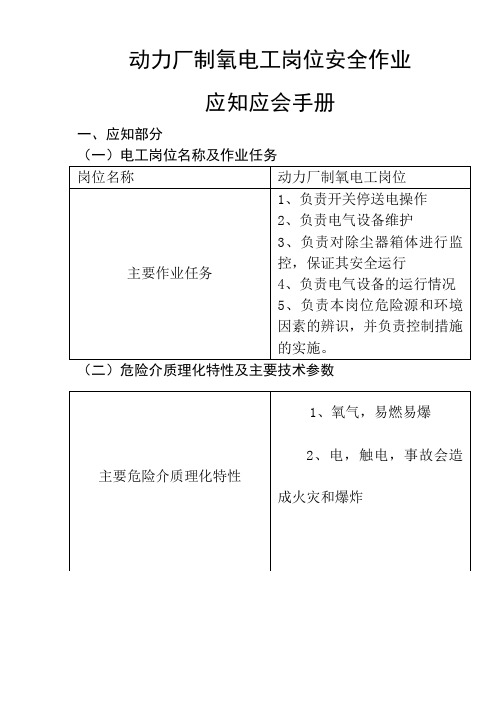 安全作业应知应会手册