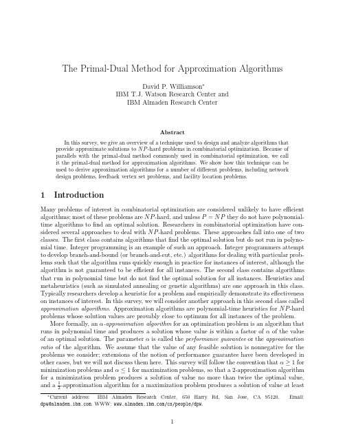 The primal-dual method for approximation algorithms and its application to network design p