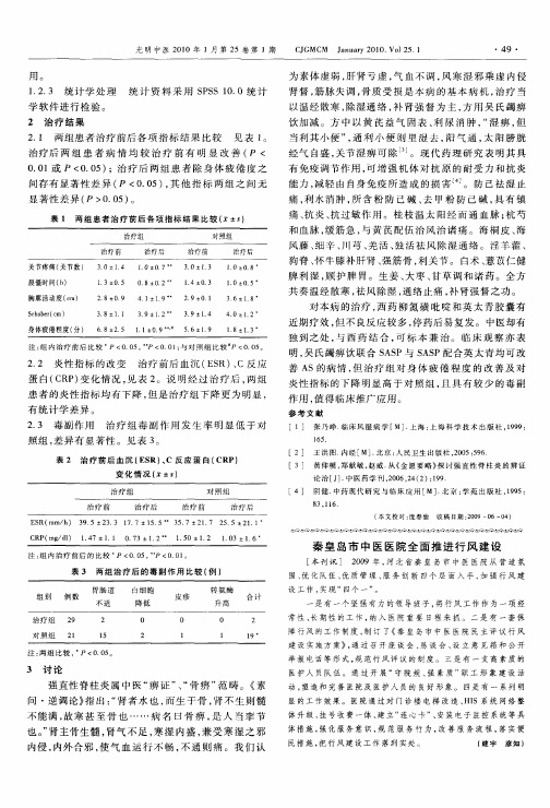 秦皇岛市中医医院全面推进行风建设