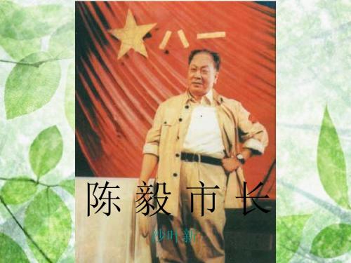 苏教初中语文九下《3《陈毅市长》选场》PPT课件 (1)