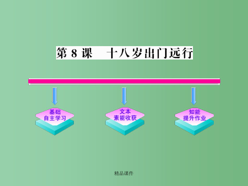 高中语文 3.10《十八岁出门远行》 语文版必修1