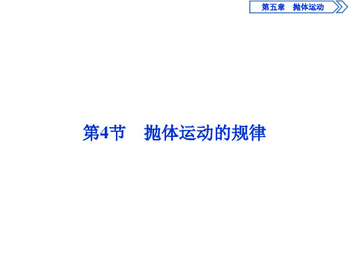 高中物理人教版必修第二册抛体运动的规律