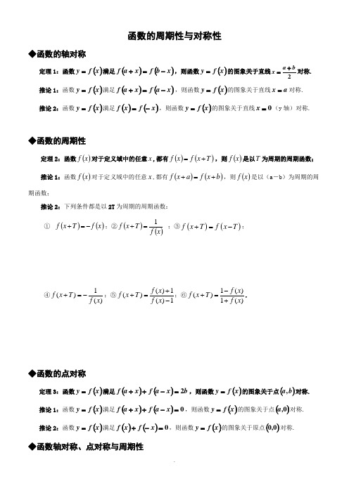 函数《周期性、对称性专题》