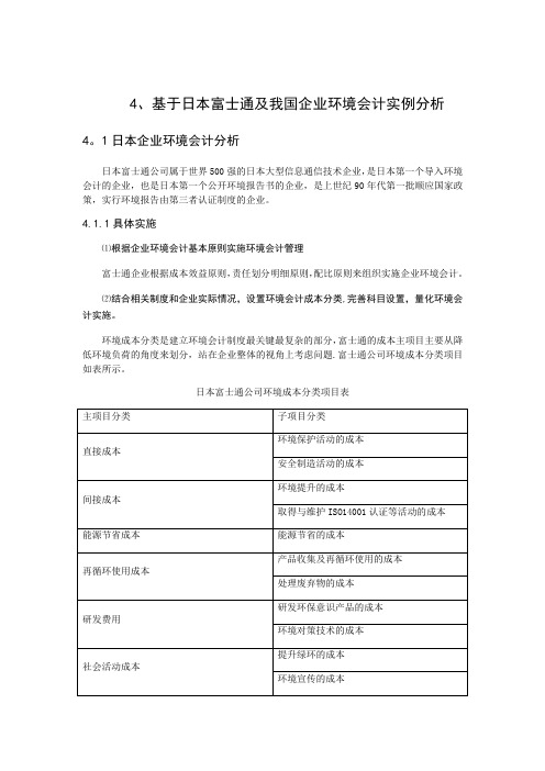 环境会计案例分析