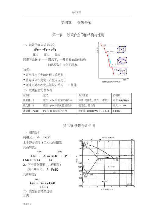 铁碳合金相图分析报告