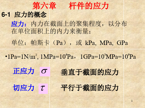 工程力学第六章杆件的应力