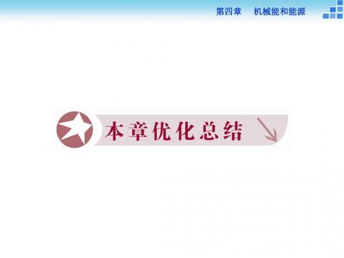 2016-2017学年教科版必修2第四章机械能和能源本章总结课件(25张)