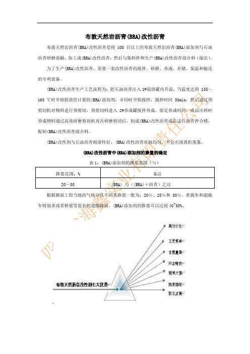 布敦天然岩沥青BRA改性沥青