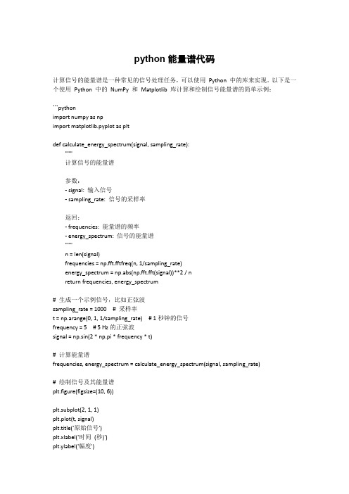python能量谱代码
