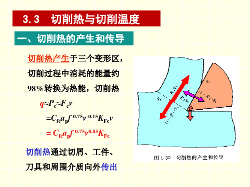 3.3  切削热与切削温度