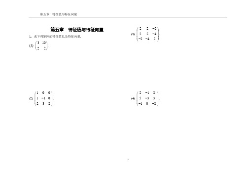 线性代数同步练习册第五章(19题,10页)