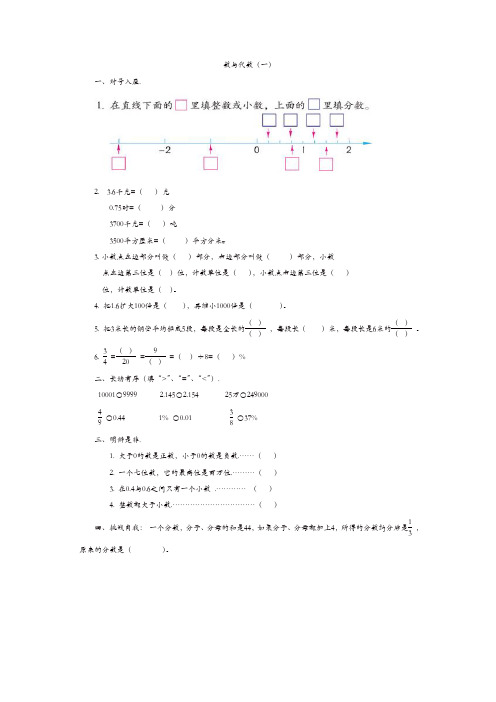 2017春苏教版小学数学六年级下册毕业试卷全套[精品]