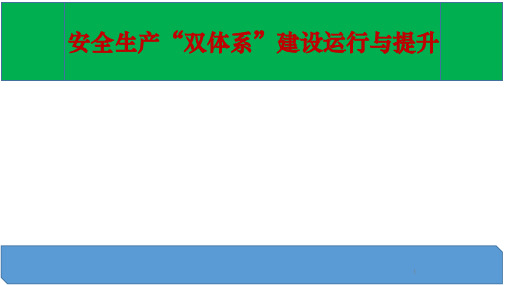 安全生产双控体系建设ppt课件