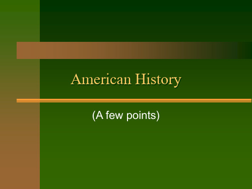 美国历史简介 american history