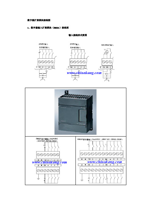 数字量扩展模块接线图