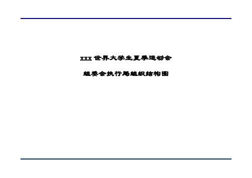 世界大学生夏季运动会组委会执行组织结构图(全部)
