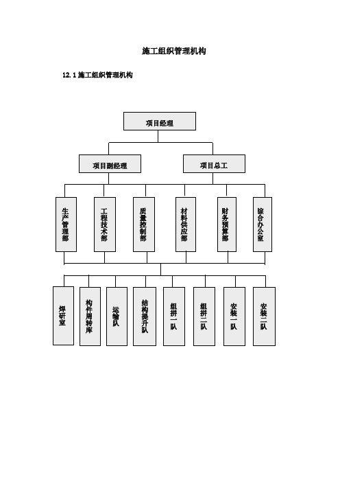 钢结构施工组织管理机构