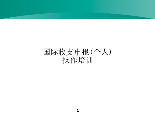 国际收支申报个人