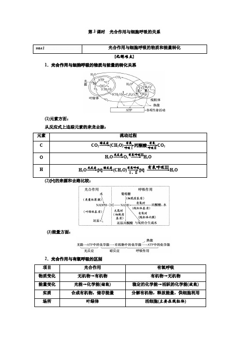 光合作用与细胞呼吸的关系