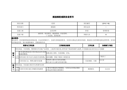 北大纵横—北京鲁艺房地产规划部职务说明书-12-10(黄)