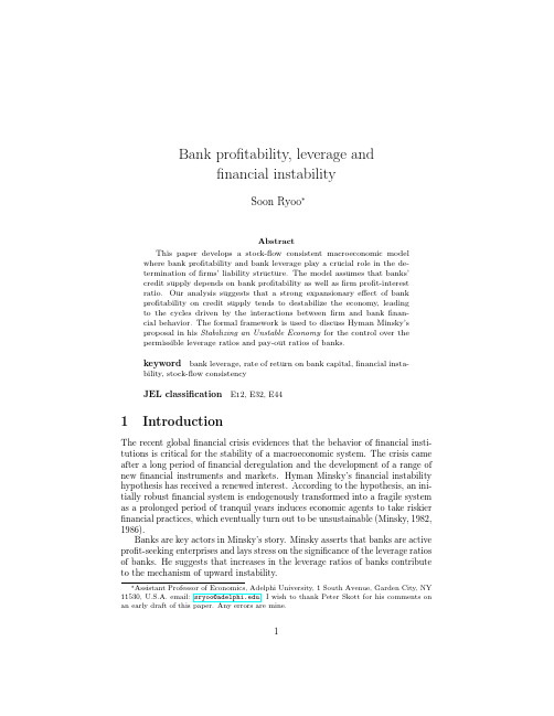 bank profitability, leverage and financial instability