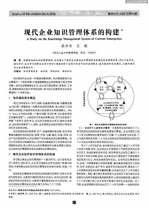 现代企业知识管理体系的构建