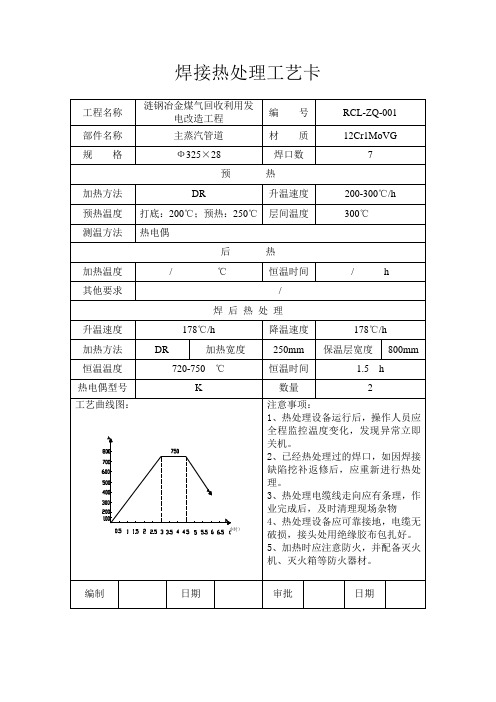 热处理工艺卡