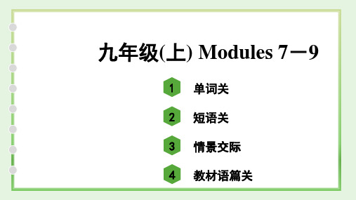 中考英语外研版教材单词语境分册练习九年级(上) Modules 7-9