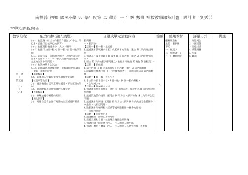 南投县初乡国民小学99学年度第二学期一年级(精)