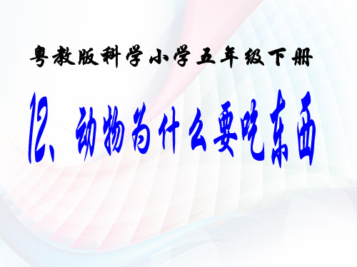 集体备课之粤教版小学科学五年级下《生物的需求--动物为什么要吃东西》备课共4篇课件ppt。共75页