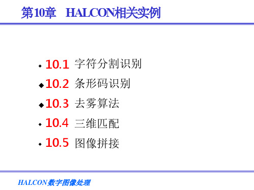 第10章  HALCON相关实例