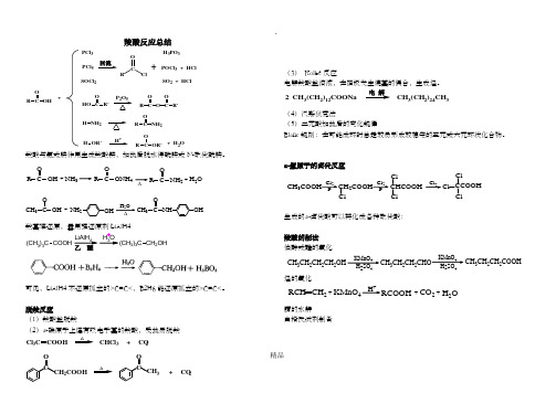 羧酸反应总结