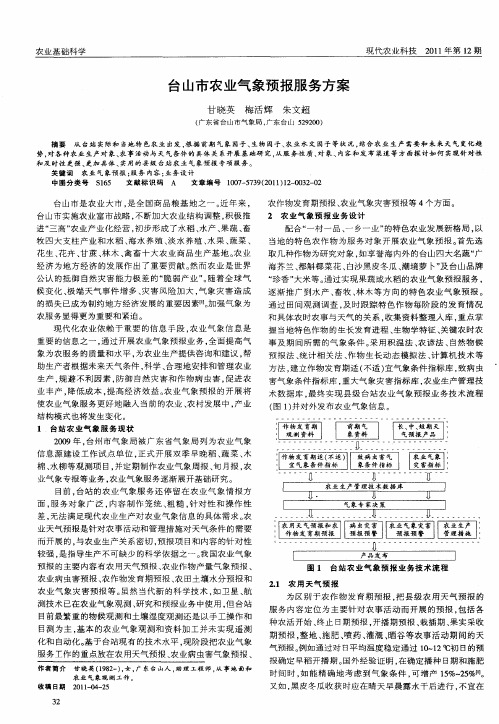 台山市农业气象预报服务方案