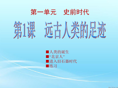 远古人类的足迹PPT课件1 岳麓版优秀课件