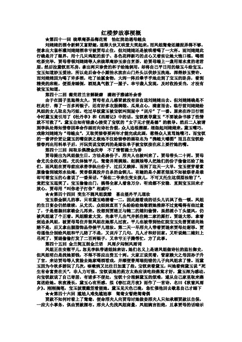 红楼梦故事梗概及练习 41-50