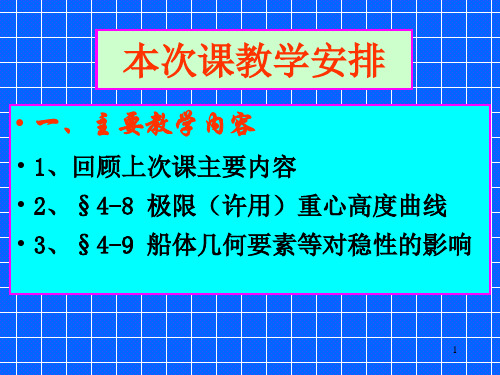 船舶静力学第4章 大倾角稳性(2)