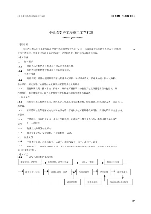 4.01排桩墙支护工程施工工艺标准.doc